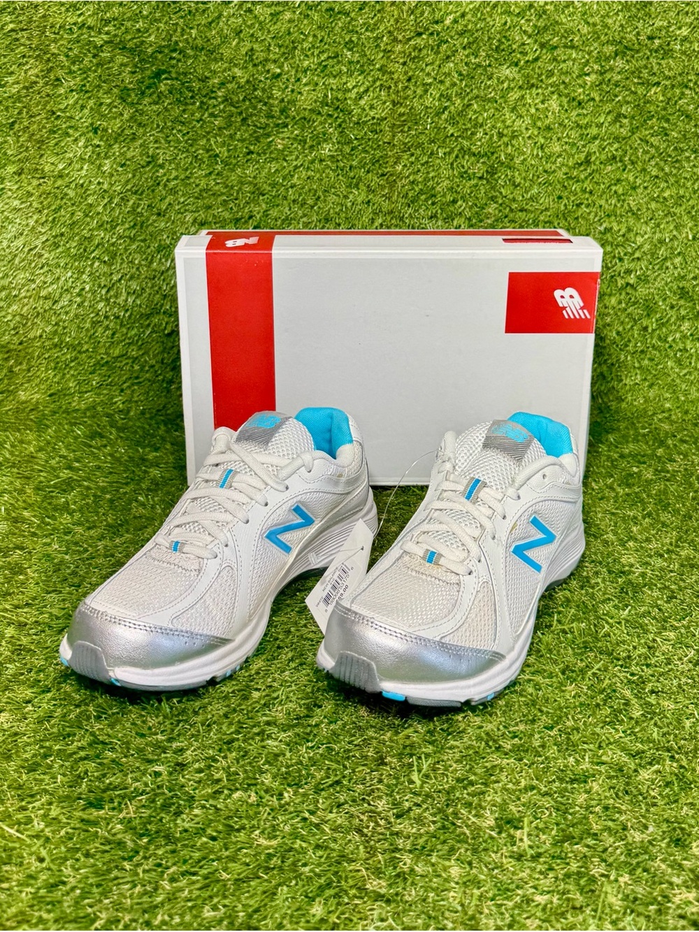 New Balance 496 Women’s Walking Comfort Shoes Size 8 White Blue WW496WW2